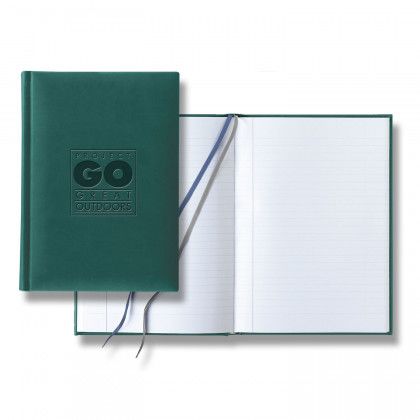 Italian Made Debossed Castelli Medium Tucson Green Notebook