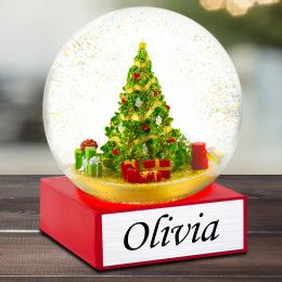 Holiday Tree Personalized Snow Globe