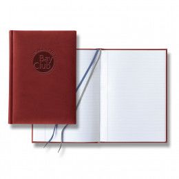 Italian Made Debossed Castelli Red Medium Tucson Notebook