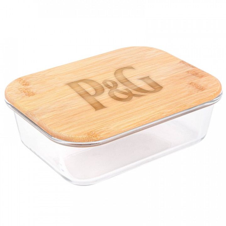 Glass Food Storage Containers with Bamboo Lids for Housewarming