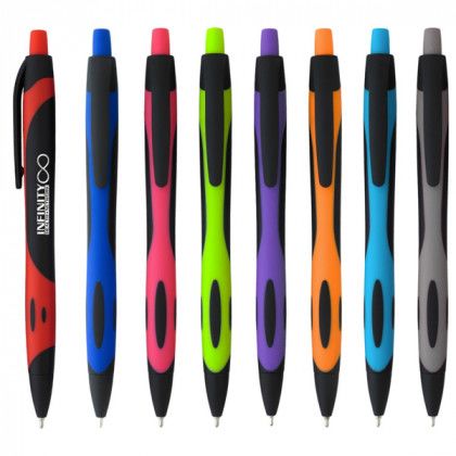 Custom Sleek Write Two-Tone Rubberized Pen - All Colors