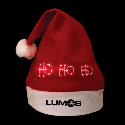 Imprinted Light-Up Santa Hat