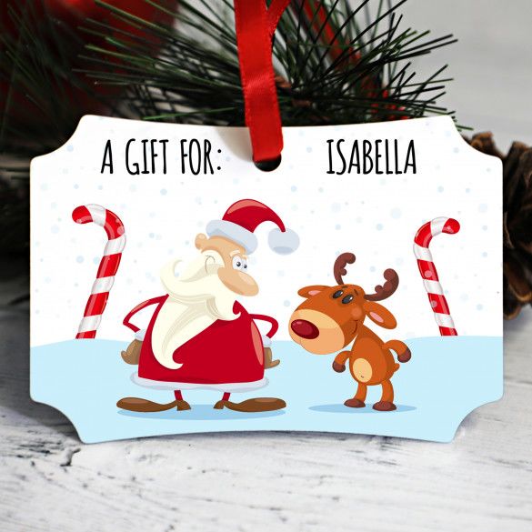 Secret Santa Personalized Gift Tag Ornament