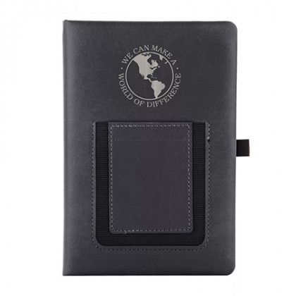 Promotional Techno Phone Pocket Journal - Black