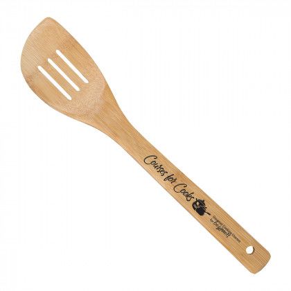 Custom Bamboo Slotted Spatula | Kitchen Utensils with Logo