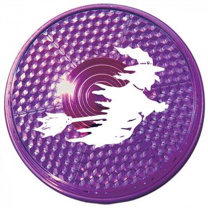 Logo Imprinted Circle Strobe Light - Translucent Purple