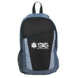 Black Polyester City Backpack Custom Logo