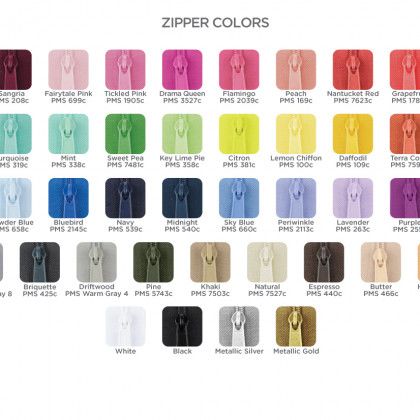 Zipper Colors for Full Color Imprinted Pixie Pouch Puff Puff