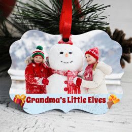 Grandma's Little Elves Photo Ornament | Holiday Ornaments for Grandparents