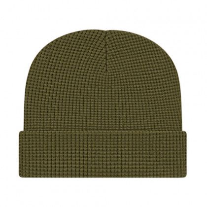 Promotional Waffle Knit Cap with Cuff - Ivory