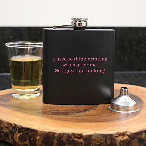 Customized Black Flask Gift Set with Color Imprint