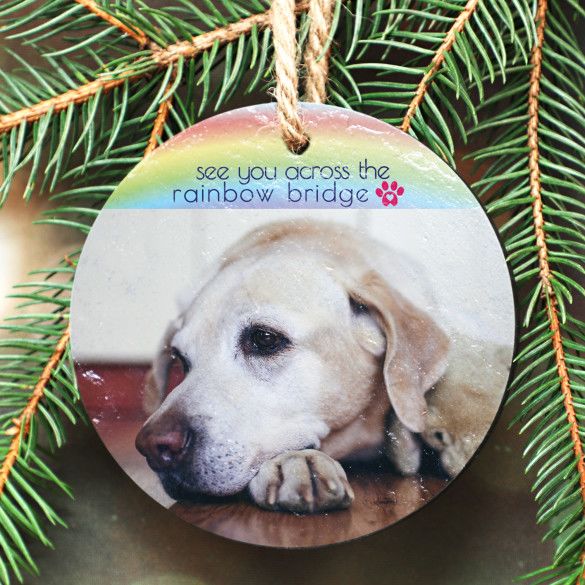 The Rainbow Bridge Slate Stone Pet Memorial Ornament