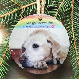 The Rainbow Bridge Slate Stone Pet Memorial Ornament