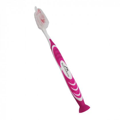 Custom Stand Up Toothbrush Tongue Scraper - Pink