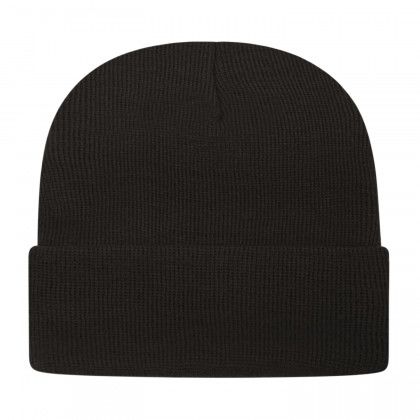 Black Promo USA Made Sustainable Cuffed Knit Cap