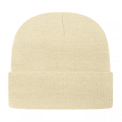 Ivory Promo USA Made Sustainable Cuffed Knit Cap