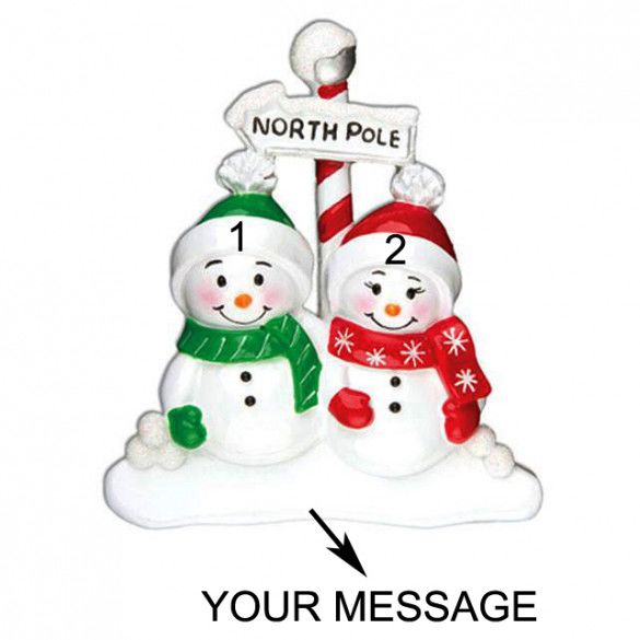 Snowman Family Personalized Christmas Ornament