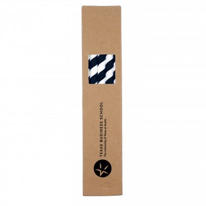 10 Pack Biodegradable Paper Straws in Paper Box - 0.8 cm Dia