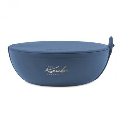 Custom Navy W & P Porter Plastic Bowl with Non-Slip Exterior