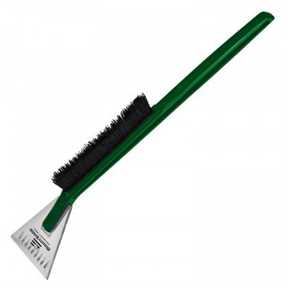 Snow Brush and Ice Scraper With Logo-Dark Green Handle