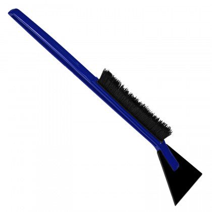 Snow Brush and Ice Scraper With Logo-Royal Blue Handle