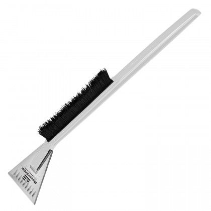 Snow Brush and Ice Scraper With Logo-White Handle