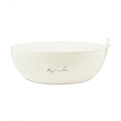 Custom Cream W & P Porter Plastic Bowl with Non-Slip Exterior