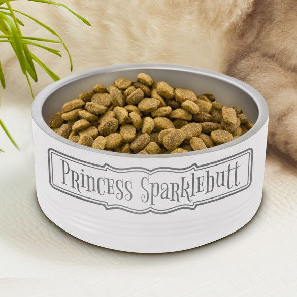 Design Your Own Small White Pet Bowl - 18oz