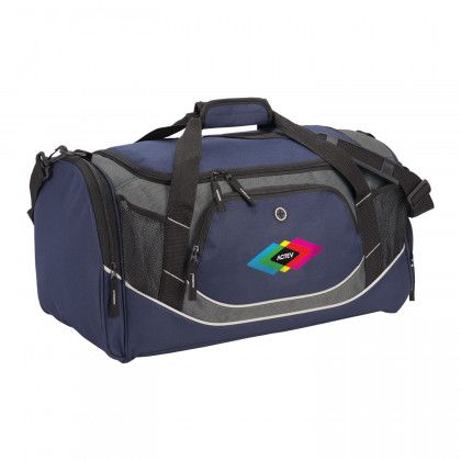 Navy Dunes 22 in. Deluxe Sport Duffel Promotional Custom Imprinted With Logo