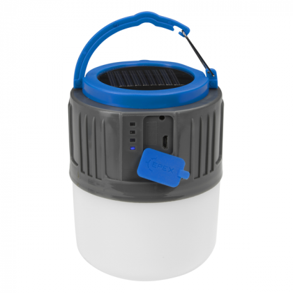 Printed Epex Ash Cave Solar Camping Lantern - retractable hook/handle