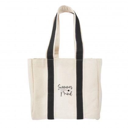 Promo Quatre Wine Bottle Tote Bag - Natural/Black