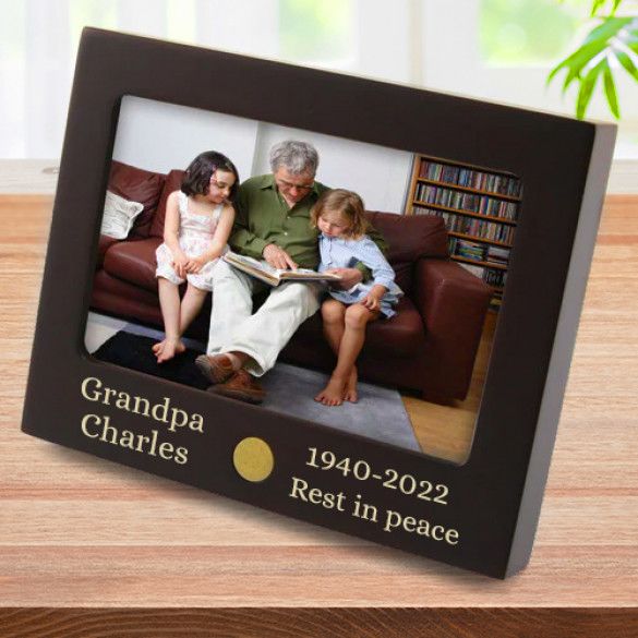 Personalized Cherry Photo Frame Keepsake Urn | Keepsake Photo Urn