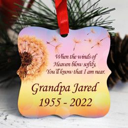 The Winds Of Heaven Personalized Memorial Ornament