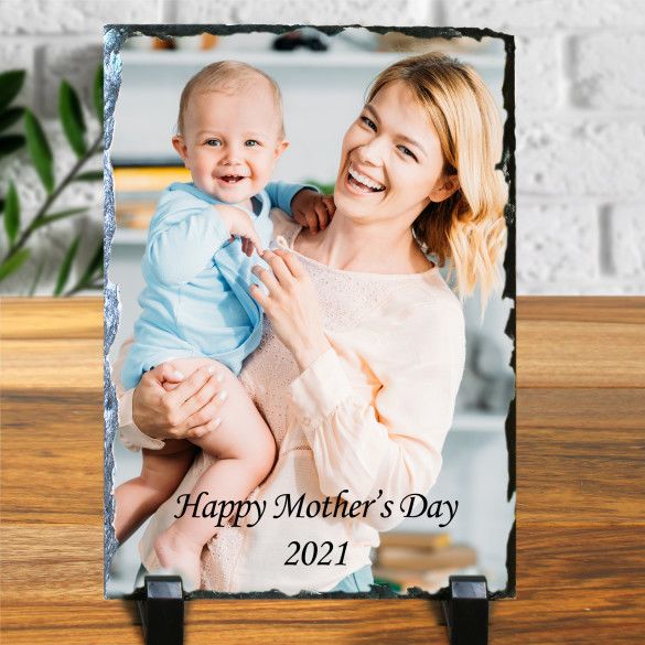 Vertical Custom Photo Slate Plaque | Photo On Stone Plaque