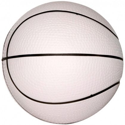 Basketball Squeezies Stress Reliever - white