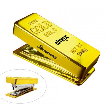 Promotional Gold Bar Stapler | Custom Stapler Gifts