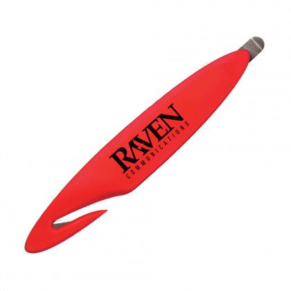 Logo Printed Letter Opener Staple Remover - Red