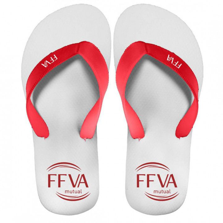 logo flip flops