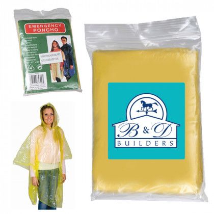 Custom Label Rain Poncho | Design Your Own Personalized Rain Ponchos