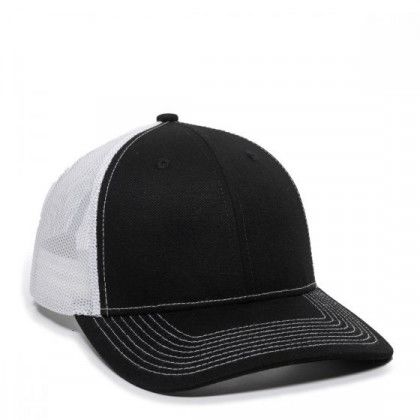 Custom Embroidered Ultimate Trucker Cap - Black/white