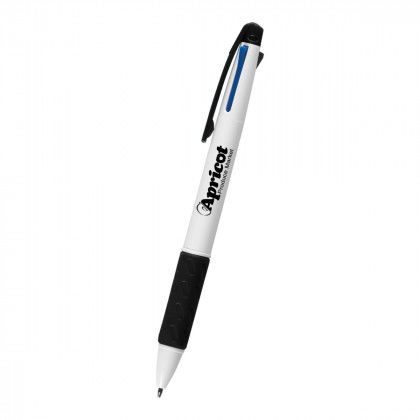 Promotional 3 in 1 Pen - white with black