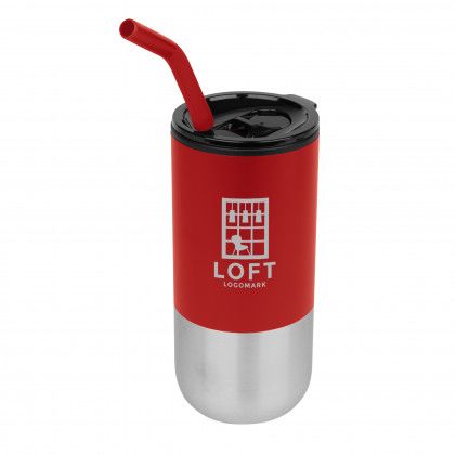 Custom London Stainless Steel Tumbler 18 oz - Red