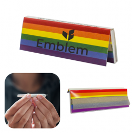 Custom Logo Rainbow Rolling Papers | Promotional Marijuana Supplies