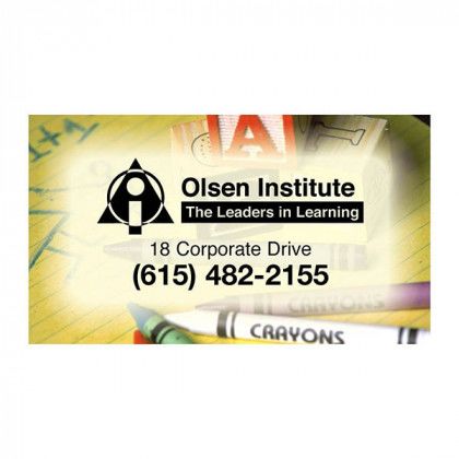 Imprinted Business Card Magnet, 30 mil -  Crayons