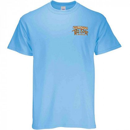Promotional Digital Imprinted Cotton Colored Tee Sky Blue