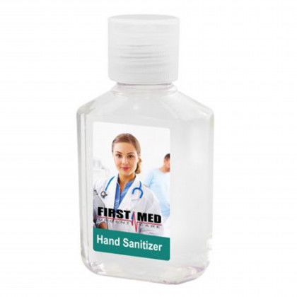 Anti-bacterial Gel 2 oz. with Full Color Logo Clear