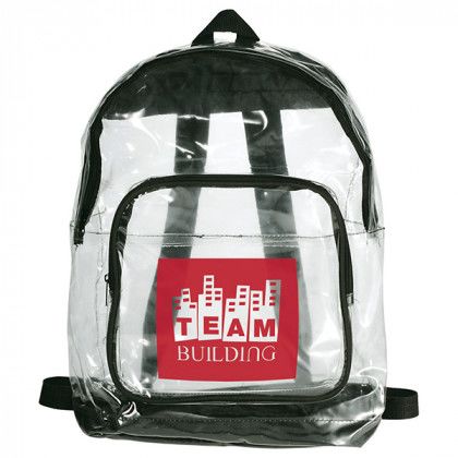 Logo Rally Clear Backpack - Black