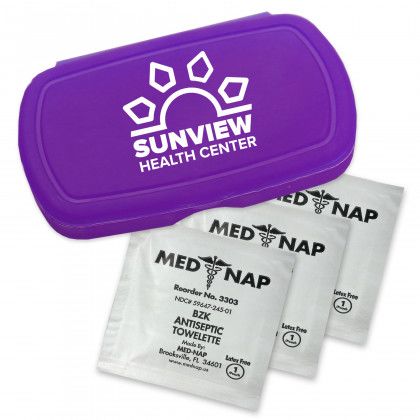 Custom Logo Compact Antiseptic Kit - Violet