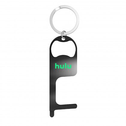 Stainless Steel No-Touch Tool Stylus Bottle Opener Promo Black