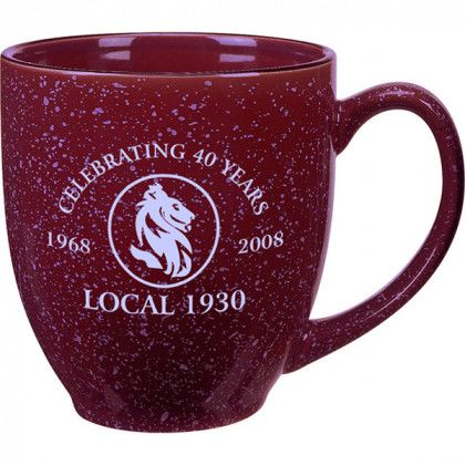 Santa Fe Bistro Mug - Burgundy Promotional 16 oz. 